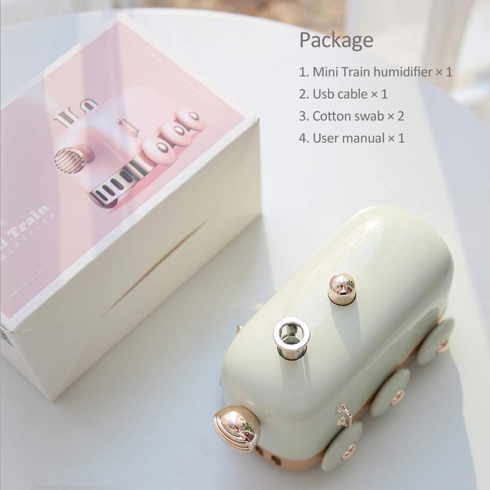 Amazon.co.jp: ミニ加湿器 ポータブル 300ml デスクトップ 静音